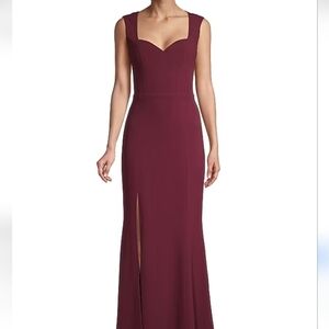 Dress The Population Burgundy Sleeveless Gown